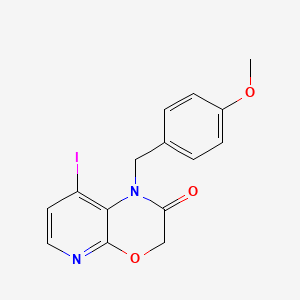molecular formula C15H13IN2O3 B1393417 8-Iodo-1-(4-methoxybenzyl)-1H-pyrido[2,3-b][1,4]oxazin-2(3H)-one CAS No. 1203499-36-8