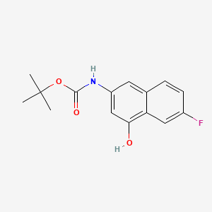 molecular formula C15H16FNO3 B13934176 tert-Butyl (6-fluoro-4-hydroxynaphthalen-2-yl)carbamate 