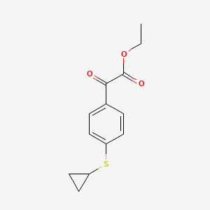 Ethyl 2-(4-(cyclopropylthio)phenyl)-2-oxoacetate