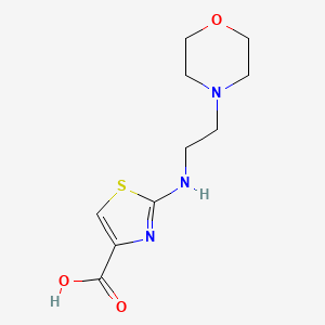 molecular formula C10H15N3O3S B1393421 2-[(2-Morpholin-4-ylethyl)amino]-1,3-thiazole-4-carboxylic acid CAS No. 1216544-32-9