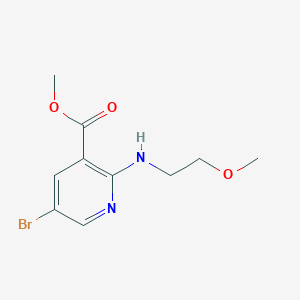 molecular formula C10H13BrN2O3 B13934214 Methyl 5-bromo-2-[(2-methoxyethyl)amino]pyridine-3-carboxylate 