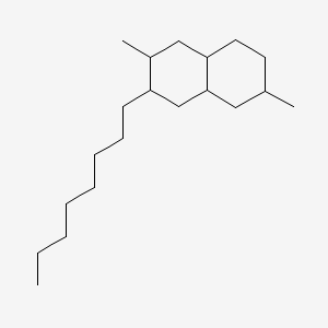 molecular formula C20H38 B13934219 2,6-Dimethyl-3-n-octyldecahydronaphthalene CAS No. 54964-85-1