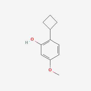 molecular formula C11H14O2 B13934364 2-Cyclobutyl-5-methoxyphenol 