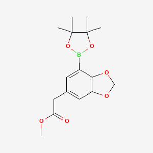 Methyl 2-(7-(4,4,5,5-tetramethyl-1,3,2-dioxaborolan-2-yl)benzo[d][1,3]dioxol-5-yl)acetate