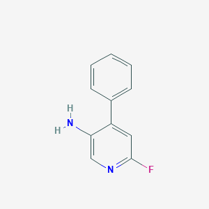 molecular formula C11H9FN2 B13934420 6-Fluoro-4-phenyl-3-pyridinamine 