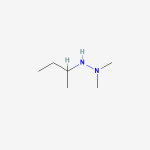 molecular formula C6H16N2 B13934485 1,1-Dimethyl-2-sec-butylhydrazine CAS No. 54007-24-8