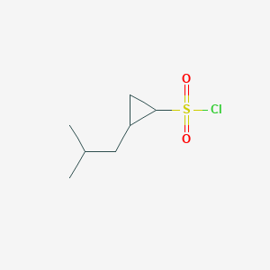 molecular formula C7H13ClO2S B13934519 2-(2-methylpropyl)Cyclopropanesulfonyl chloride 