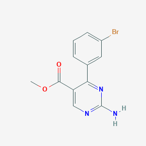molecular formula C12H10BrN3O2 B1393457 Methyl 2-amino-4-(3-bromophenyl)pyrimidine-5-carboxylate CAS No. 1133115-93-1