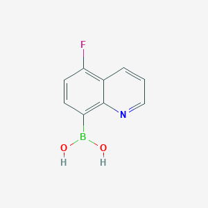 molecular formula C9H7BFNO2 B1393462 (5-Fluoroquinolin-8-yl)boronic acid CAS No. 1072951-45-1