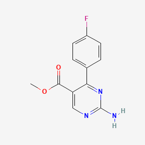 molecular formula C12H10FN3O2 B1393463 Methyl 2-amino-4-(4-fluorophenyl)pyrimidine-5-carboxylate CAS No. 1133115-54-4