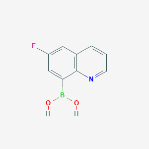 molecular formula C9H7BFNO2 B1393465 (6-Fluoroquinolin-8-yl)boronic acid CAS No. 1072951-44-0