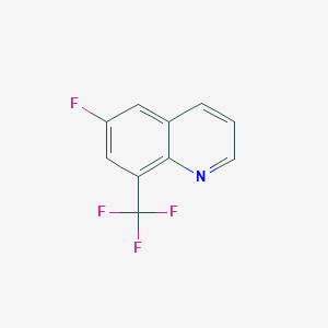 molecular formula C10H5F4N B1393472 6-Fluoro-8-(trifluoromethyl)quinoline CAS No. 1065074-24-9