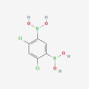 molecular formula C6H6B2Cl2O4 B1393475 (4,6-Dichloro-1,3-phenylene)diboronic acid CAS No. 1150114-65-0