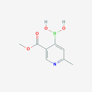 molecular formula C8H10BNO4 B13934788 (5-(Methoxycarbonyl)-2-methylpyridin-4-yl)boronic acid 