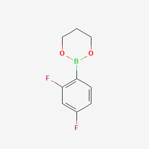 molecular formula C9H9BF2O2 B1393479 2-(2,4-Difluorophenyl)-1,3,2-dioxaborinane CAS No. 1073372-07-2