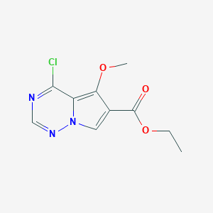 molecular formula C10H10ClN3O3 B13934804 Ethyl 4-chloro-5-methoxypyrrolo[2,1-F][1,2,4]triazine-6-carboxylate 