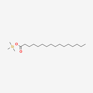molecular formula C19H40O2Si B13934846 Hexadecanoic acid, trimethylsilyl ester CAS No. 55520-89-3