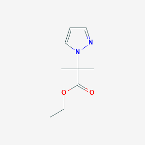 molecular formula C9H14N2O2 B13934861 Ethyl 2-methyl-2-(1H-pyrazol-1-yl)propanoate 