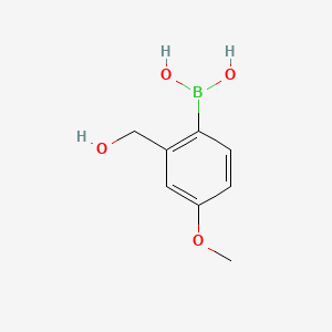 molecular formula C8H11BO4 B1393487 (2-(Hydroxymethyl)-4-methoxyphenyl)boronic acid CAS No. 762263-92-3