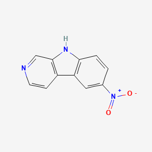 molecular formula C11H7N3O2 B13934878 6-nitro-9H-pyrido[3,4-b]indole CAS No. 6453-23-2