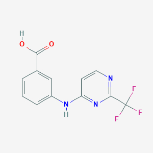 molecular formula C12H8F3N3O2 B1393490 3-{[2-(Trifluoromethyl)pyrimidin-4-yl]amino}benzoic acid CAS No. 1216958-06-3