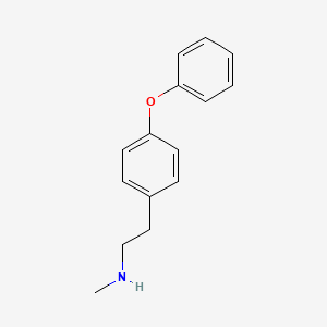 molecular formula C15H17NO B1393493 N-Methyl-N-[2-(4-phenoxyphenyl)ethyl]amine CAS No. 1219155-16-4