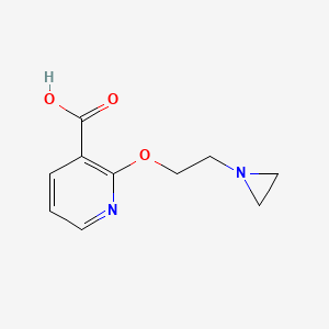 molecular formula C10H12N2O3 B1393494 2-(2-氮丙啶-1-基乙氧基)烟酸 CAS No. 1215808-28-8