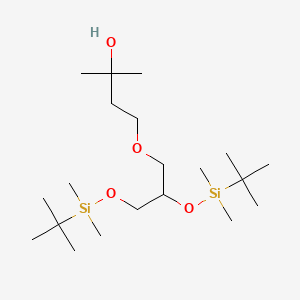 molecular formula C20H46O4Si2 B13934945 4-(2,3-Bis(tert-butyldimethylsilyloxy)propoxy)-2-methylbutan-2-OL 