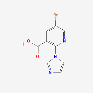 molecular formula C9H6BrN3O2 B1393496 5-Bromo-2-(1H-imidazol-1-yl)nicotinic acid CAS No. 1216590-39-4