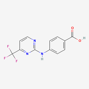 molecular formula C12H8F3N3O2 B1393501 4-{[4-(Trifluoromethyl)pyrimidin-2-yl]amino}benzoic acid CAS No. 1215761-54-8