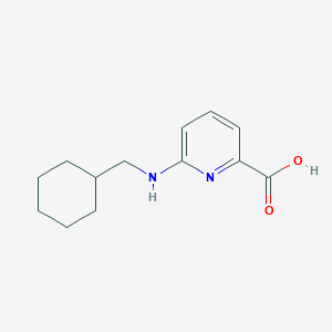 molecular formula C13H18N2O2 B1393506 6-[(Cyclohexylmethyl)amino]pyridine-2carboxylic acid CAS No. 1235440-52-4