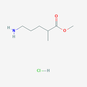 molecular formula C7H16ClNO2 B13935060 Pentanoic acid, 5-amino-2-methyl-, methyl ester, hydrochloride CAS No. 878497-58-6