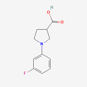 molecular formula C11H12FNO2 B1393507 1-(3-Fluorophenyl)pyrrolidine-3-carboxylic acid CAS No. 933751-65-6