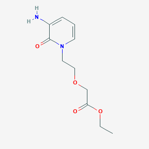 molecular formula C11H16N2O4 B13935071 Ethyl 2-(2-(3-amino-2-oxopyridin-1(2H)-yl)ethoxy)acetate 