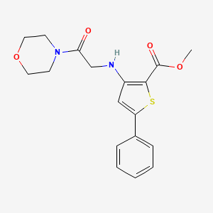 molecular formula C18H20N2O4S B13935072 Methyl 3-((2-morpholino-2-oxoethyl)amino)-5-phenylthiophene-2-carboxylate 
