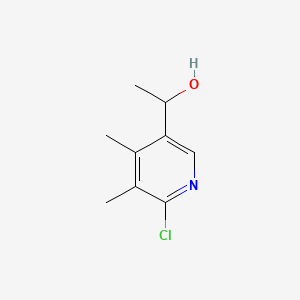 molecular formula C9H12ClNO B13935086 1-(6-Chloro-4,5-dimethylpyridin-3-yl)ethan-1-ol 