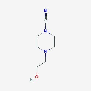 molecular formula C7H13N3O B139351 4-(2-Hydroxyethyl)piperazine-1-carbonitrile CAS No. 150932-30-2