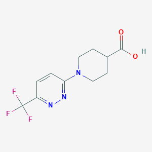 molecular formula C11H12F3N3O2 B1393512 1-[6-(Trifluoromethyl)pyridazin-3-yl]piperidine-4-carboxylic acid CAS No. 1211534-85-8