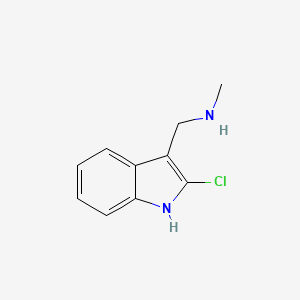 molecular formula C10H11ClN2 B1393515 N-[(2-Chloro-1H-indol-3-yl)methyl]-N-methylamine CAS No. 1216775-82-4