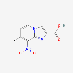molecular formula C9H7N3O4 B1393525 7-Methyl-8-nitroimidazo[1,2-a]pyridine-2-carboxylic acid CAS No. 1216863-61-4