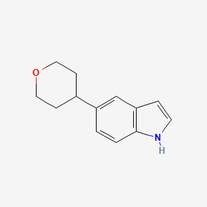 molecular formula C13H15NO B1393534 5-(Tetrahydro-2H-pyran-4-yl)-1H-indole CAS No. 885273-27-8