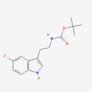 molecular formula C15H19FN2O2 B1393538 tert-Butyl (2-(5-fluoro-1H-indol-3-yl)ethyl)carbamate CAS No. 1059175-54-0