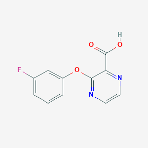 molecular formula C11H7FN2O3 B1393539 3-(3-Fluorophenoxy)pyrazine-2-carboxylic acid CAS No. 1228552-82-6