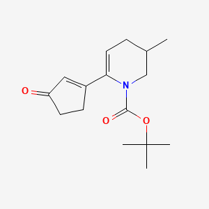 molecular formula C16H23NO3 B13935401 tert-Butyl 3-methyl-6-(3-oxocyclopent-1-en-1-yl)-3,4-dihydropyridine-1(2H)-carboxylate 