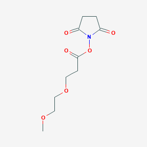 molecular formula C10H15NO6 B1393546 2,5-二氧代吡咯烷-1-基 3-(2-甲氧基乙氧基)丙酸酯 CAS No. 1127247-34-0