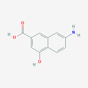 molecular formula C11H9NO3 B13935464 7-Amino-4-hydroxy-2-naphthalenecarboxylic acid 
