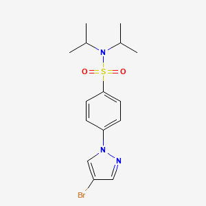 molecular formula C15H20BrN3O2S B1393548 N,N-Diisopropyl 4-(4-Bromopyrazol-1-yl)benzenesulfonamide CAS No. 1187386-27-1
