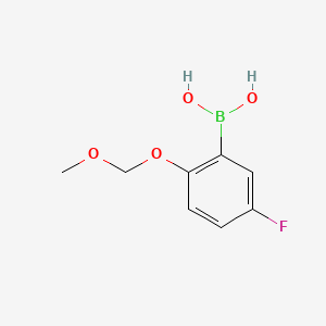 molecular formula C8H10BFO4 B1393549 5-氟-2-(甲氧甲氧基)苯硼酸 CAS No. 488713-34-4