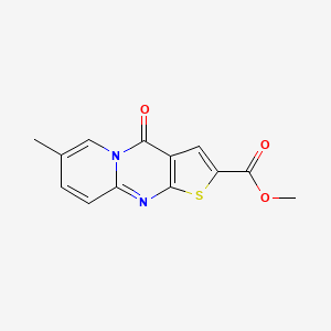 molecular formula C13H10N2O3S B1393551 methyl 7-methyl-4-oxo-4H-pyrido[1,2-a]thieno[2,3-d]pyrimidine-2-carboxylate CAS No. 1086386-51-7