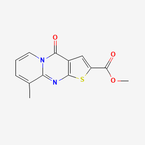 molecular formula C13H10N2O3S B1393552 methyl 9-methyl-4-oxo-4H-pyrido[1,2-a]thieno[2,3-d]pyrimidine-2-carboxylate CAS No. 1086386-55-1